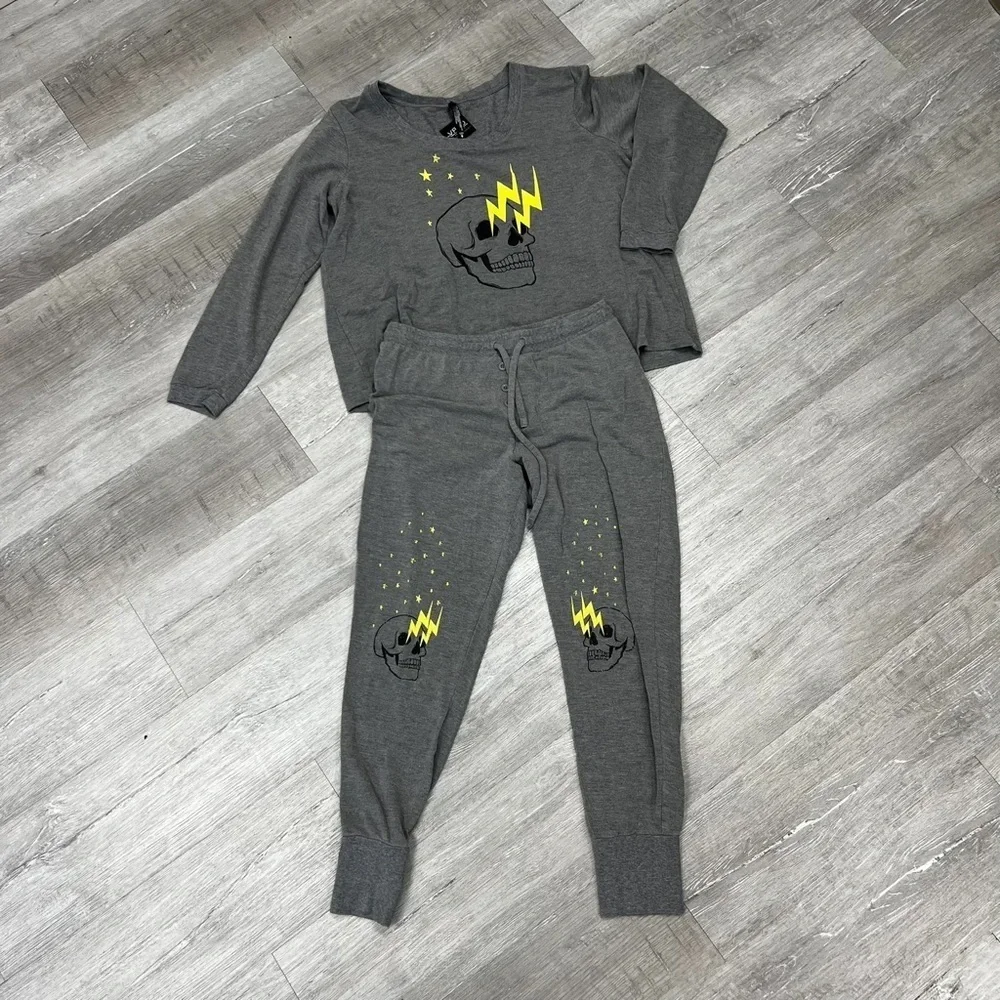 Torrid Gray Electric Skull Sleep Set - Size 12 (0)